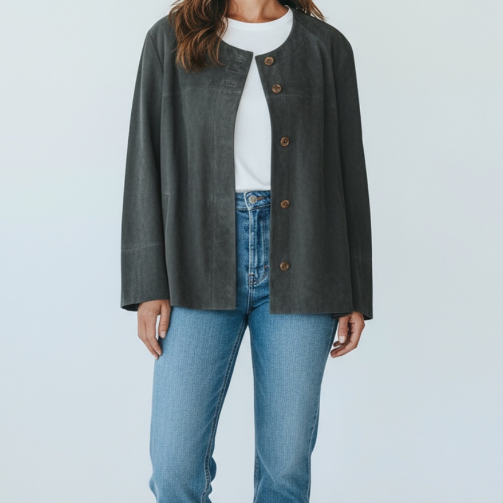 Gerard Darel Suede Teal jacket size 42 (10)